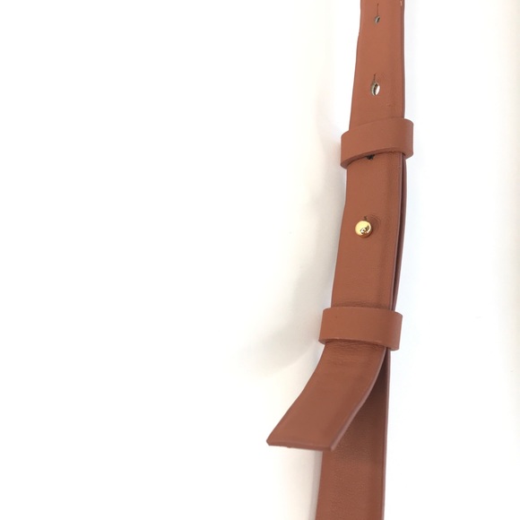 Smooth Leather Knotted Small Shoulder Bag Brown Tan - Picture 6 of 9